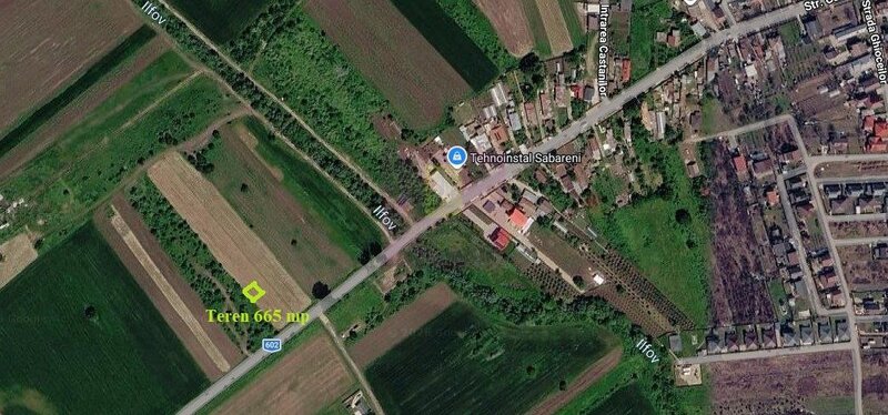 Sabareni, teren intravilan 665 mp, aproape de DJ 602